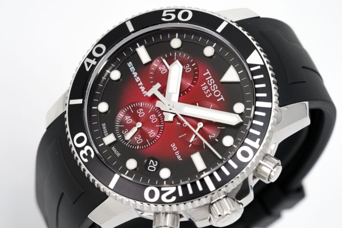 Tissot Chronograph Watch SEASTAR 1000 Red Rubber - T120.417.17.421.00 - Image 2